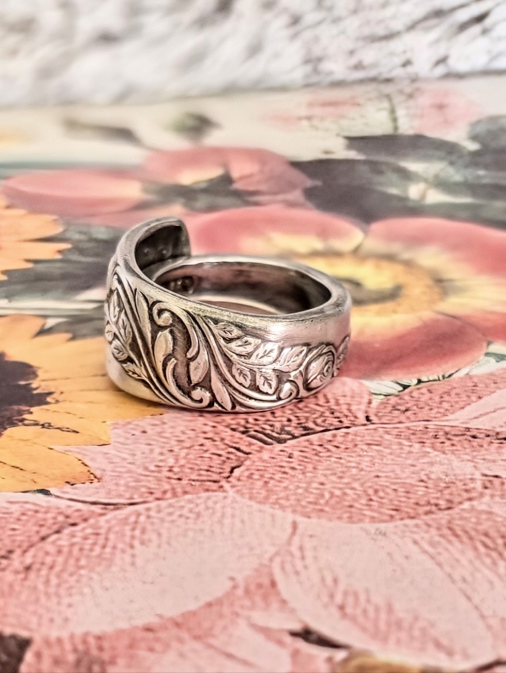 SPOON RING MADE FROM A VERY RARE 1953 BEAUTIFUL SPOON Open to offers!